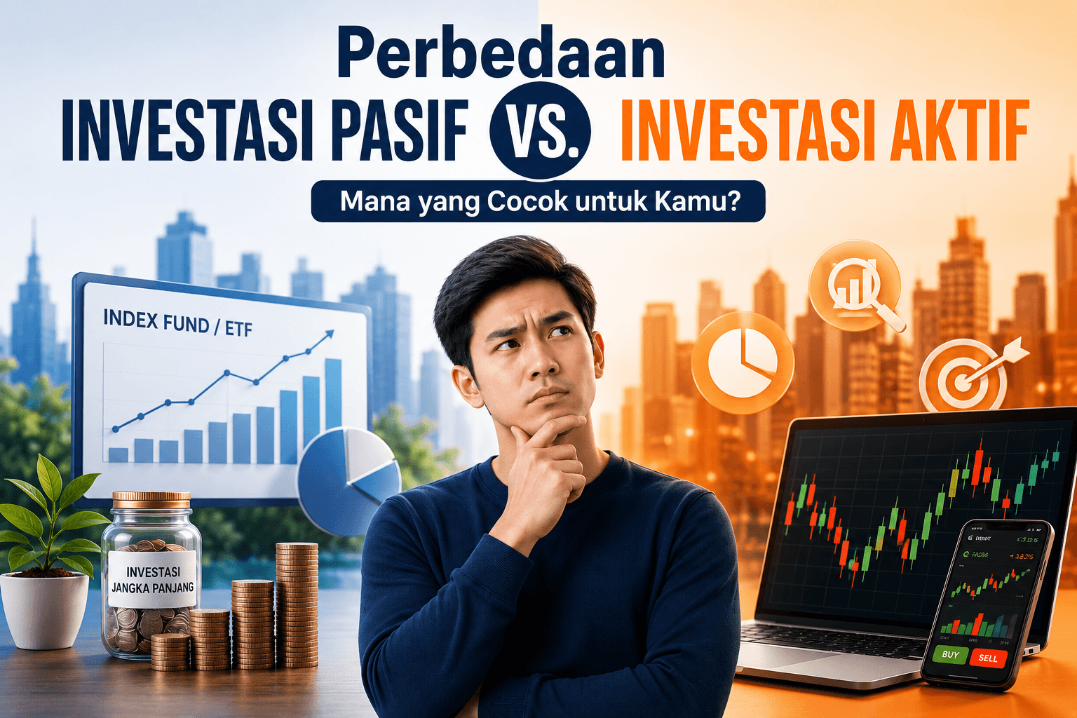 Perbedaan Investasi Pasif vs. Aktif: Mana yang Cocok untuk Kamu?
